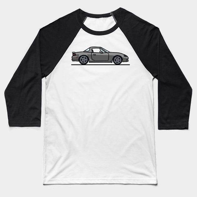 Grey Mazdaspeed Miata drawing Baseball T-Shirt by antipc